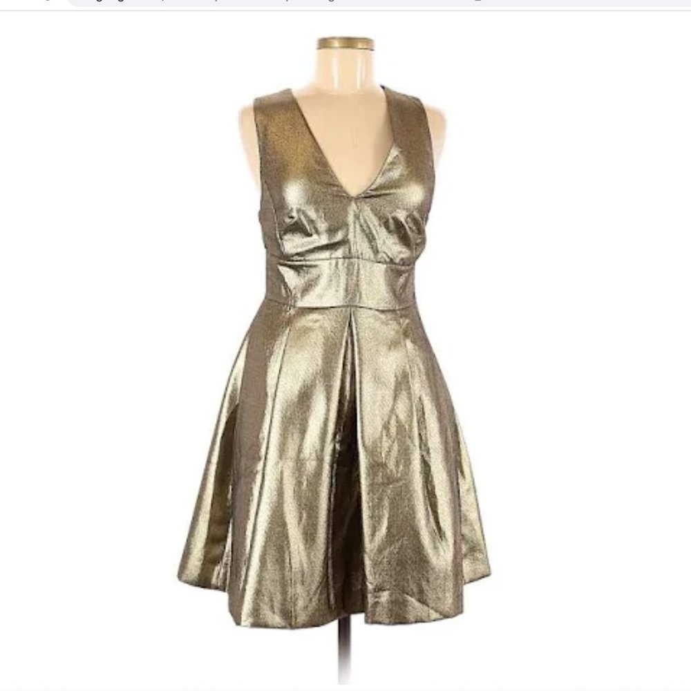 Gold Metallic Cocktail Dress